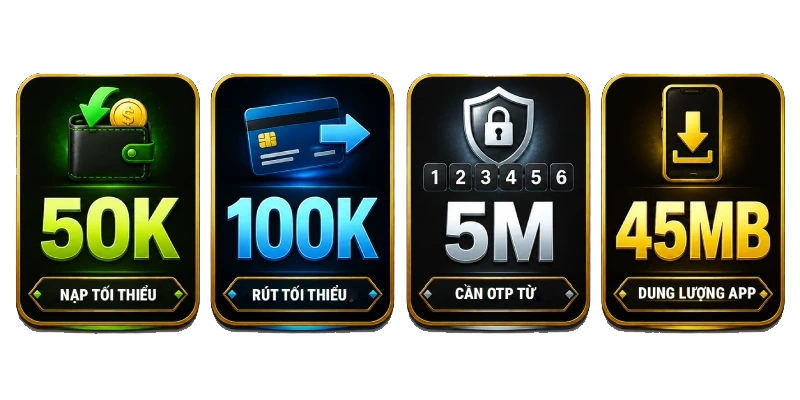 Con số cần nhớ khi nạp rút GAKING88 nạp 50K rút 100K OTP 5 triệu app 45MB